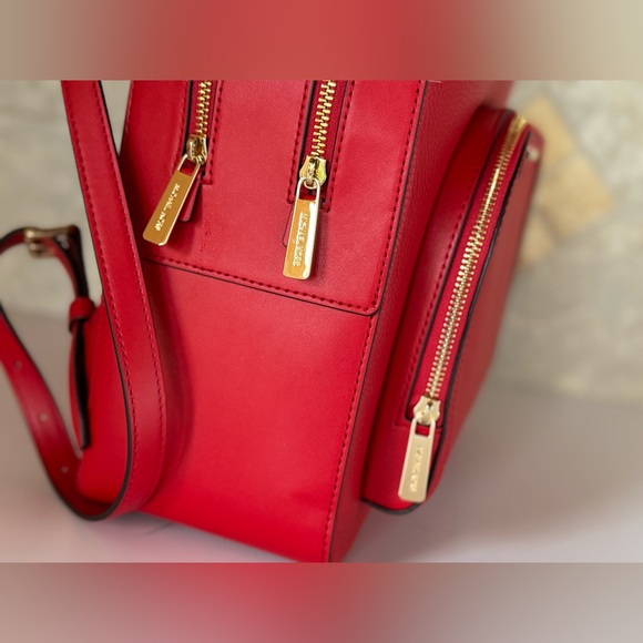 Michael Kors Jaycee Large Backpack Bright Red - Picture 14 of 14